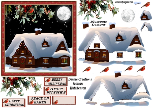 Christmas house snow