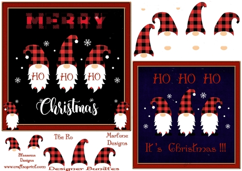 2 card Christmas Gnomes 2