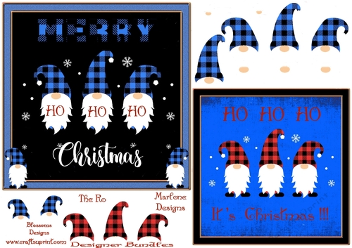 2 card Christmas Gnomes 4