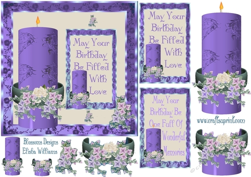 Birthday Candle 2. Approx  6x6