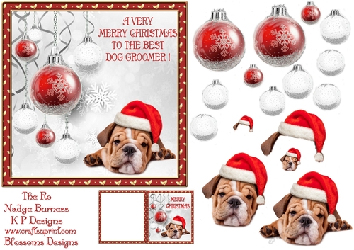 Dog Groomer Christmas Design 6