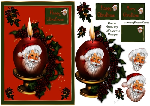 Christmas Candle Santa 2