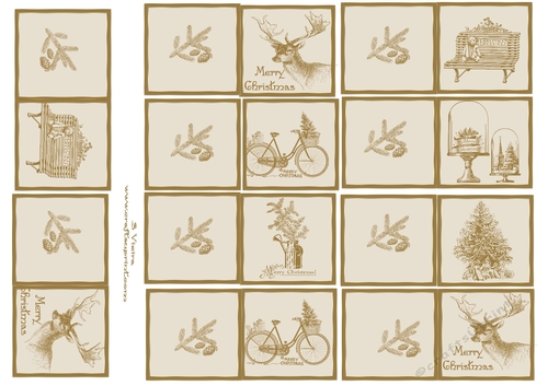 Golden Christmas gift tags