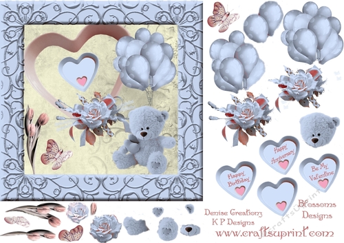 A birthday, Anniversary or Valentine design 3