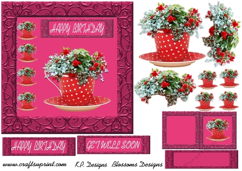 Cup of flowers 4