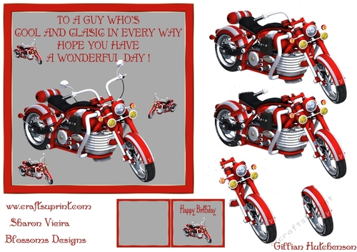 Biker Birthday red