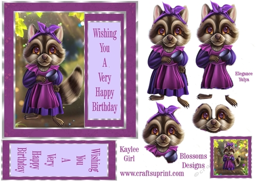 Cute Racoon birthday design