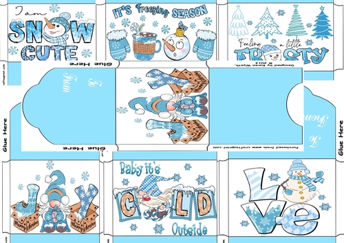 6 Christmas money wallets / envelopes