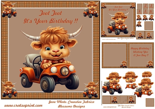 cute Highland cow birthday