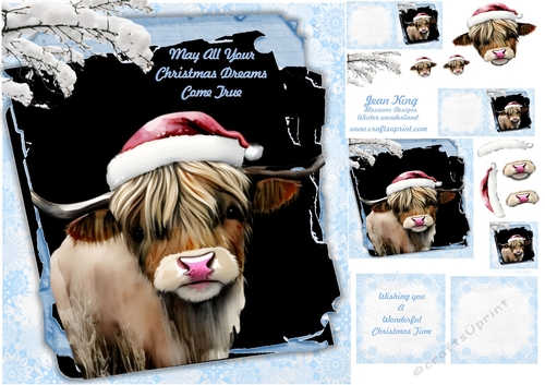 Christmas highland cow kit