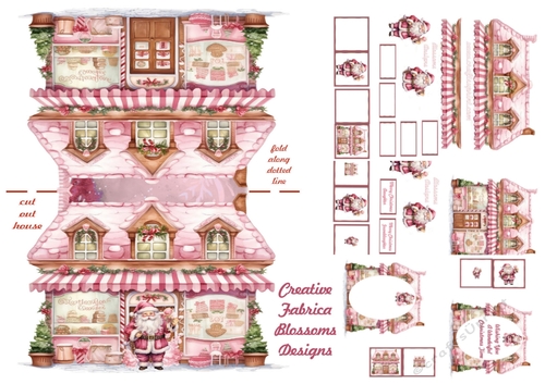 Pink Christmas house 
