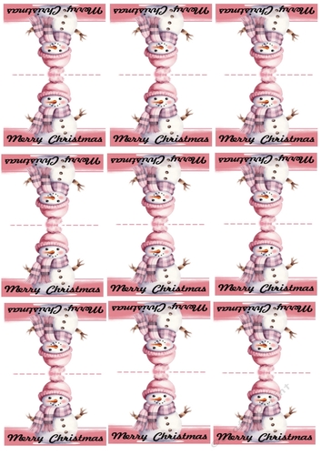 9 Snowmen tags