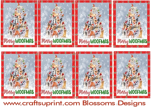 Christmas gift tags dogs