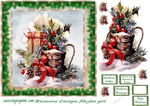 Vintage Christmas appox 8 x 8