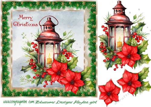 Vintage Christmas appox 8 x 8