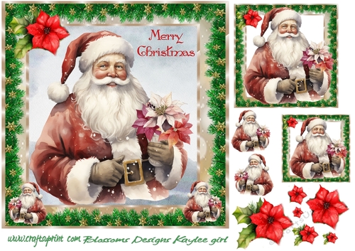 Vintage Christmas appox 8 x 8