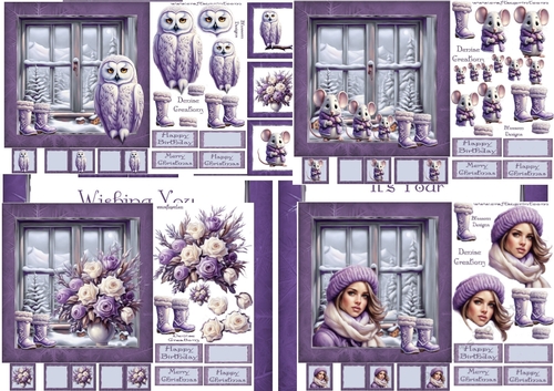 Purple Christmas or christmas birthday