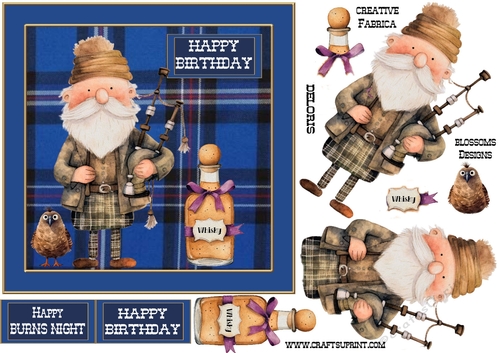 Birthday or burns night 1 approx 7 x 7 