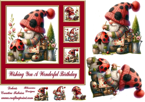 Beautiful birthday design approx 7 x 7