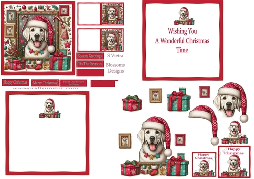 A lovely christmas dog 