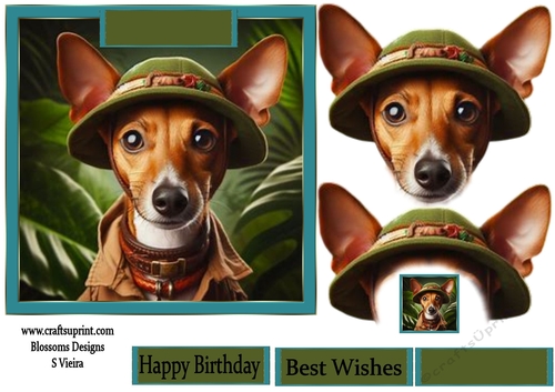 Lovely dog birthay design 1