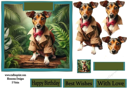 Lovely dog birthay design 1