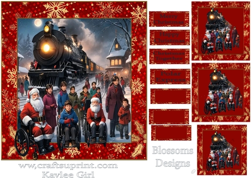 Santa in wheelchair toppers 