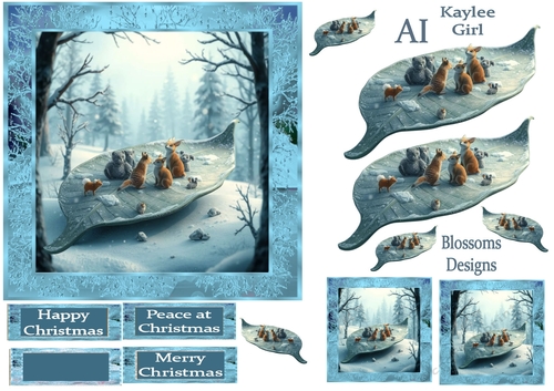 Beautiful animals and leaves 4