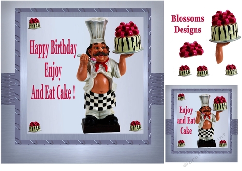 Enjoy eat cake Male Birthday