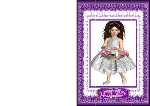 Purple flower girl