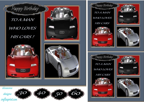 Male birthday with age banners that can be added