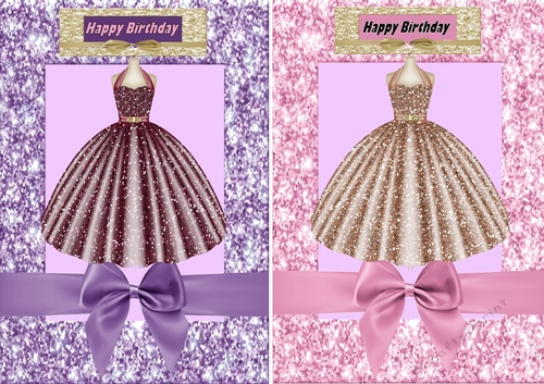 2 Birthday Ladies toppers