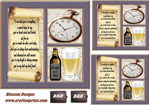 Dad birthday or fathers day toppers