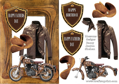 Biker male card
