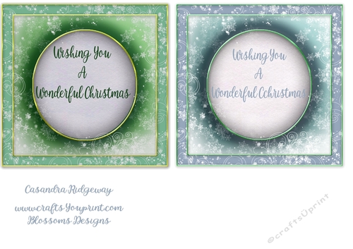 Teddy Christmas Inserts for matching cards 3 and 4