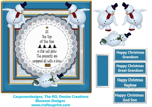 happy Christmas snowmen