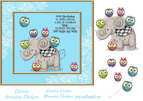 Elephant and Owls birthday