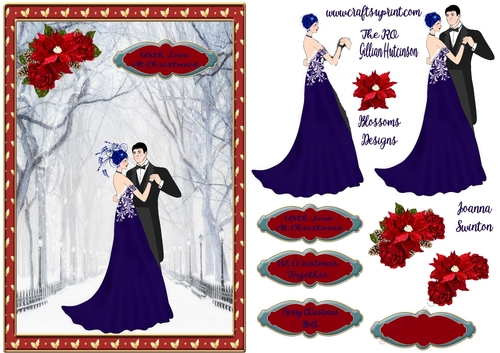 Christmas deco blue