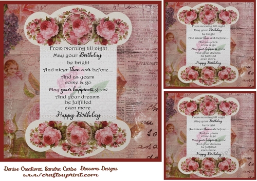 Birthday verse and flowers
