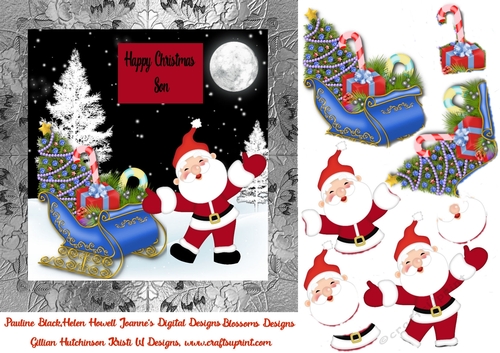 Santas Sleigh 7x7 (aprox) 5 Son