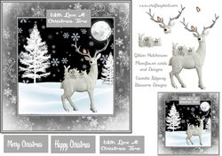 Silver Christmas Stag