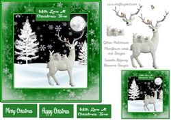 Green Christmas Stag