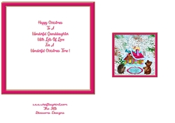 Christmas Granddaughter insert and small topper aprox 7x7inches