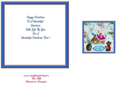 Christmas Grandson insert and small topper aprox 7x7inches
