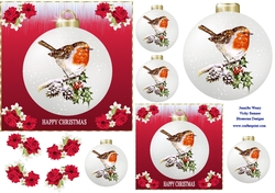 Robin Bauble happy Christmas