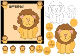 Lion Birthday aprox 7x7inch