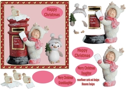 Cute Christmas girl post box