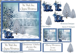 Blue Christmas scene