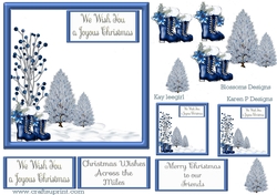 Blue Christmas scene