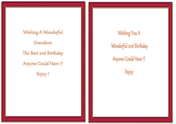2 inserts, 21st and 21st Grandson